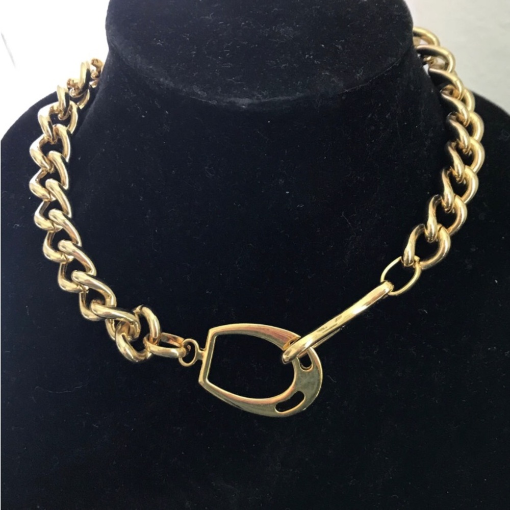 Vintage Ralph Lauren Equestrian Chain RLL Necklace 18”